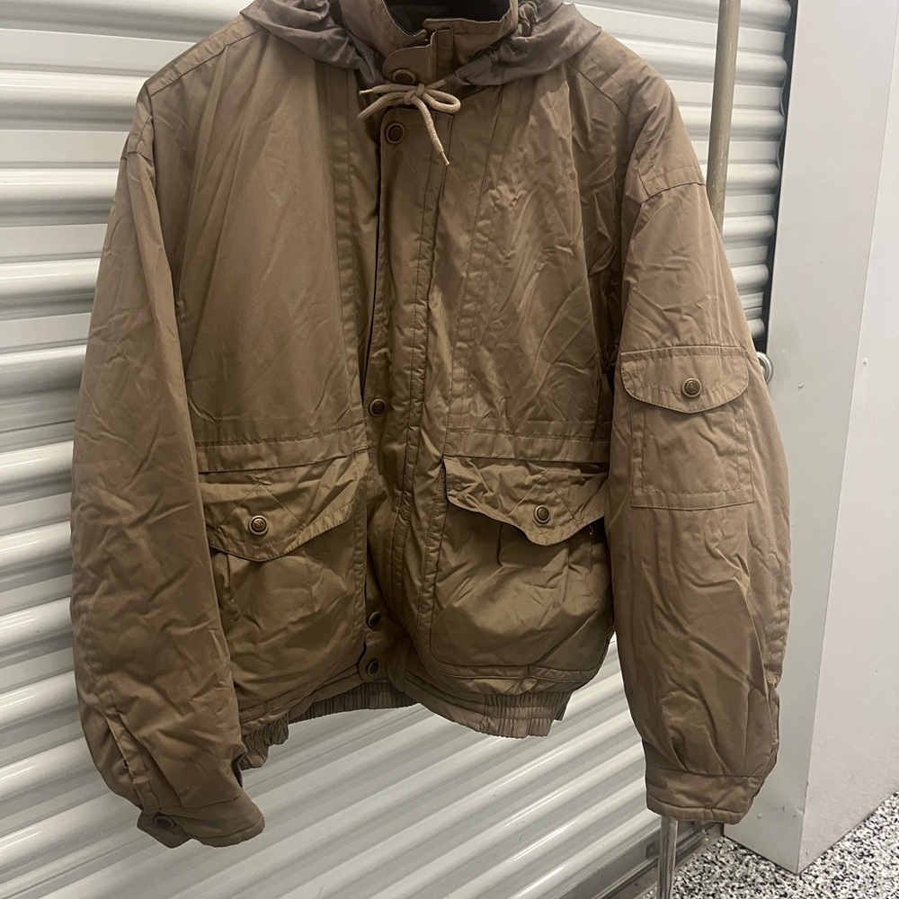 Men's Tan American weekend Hooded Jacket